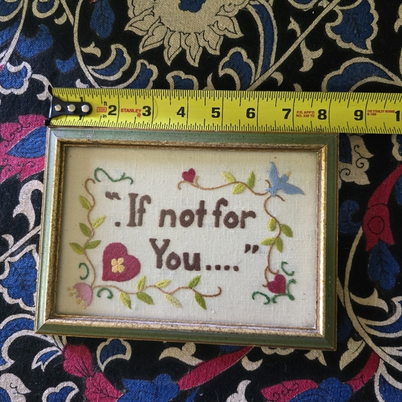 Vintage embroidered picture - If not for you... - Picture 5 of 6